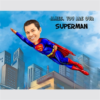 Superman II Caricature from Photo,by myDaVinci - myDaVinci